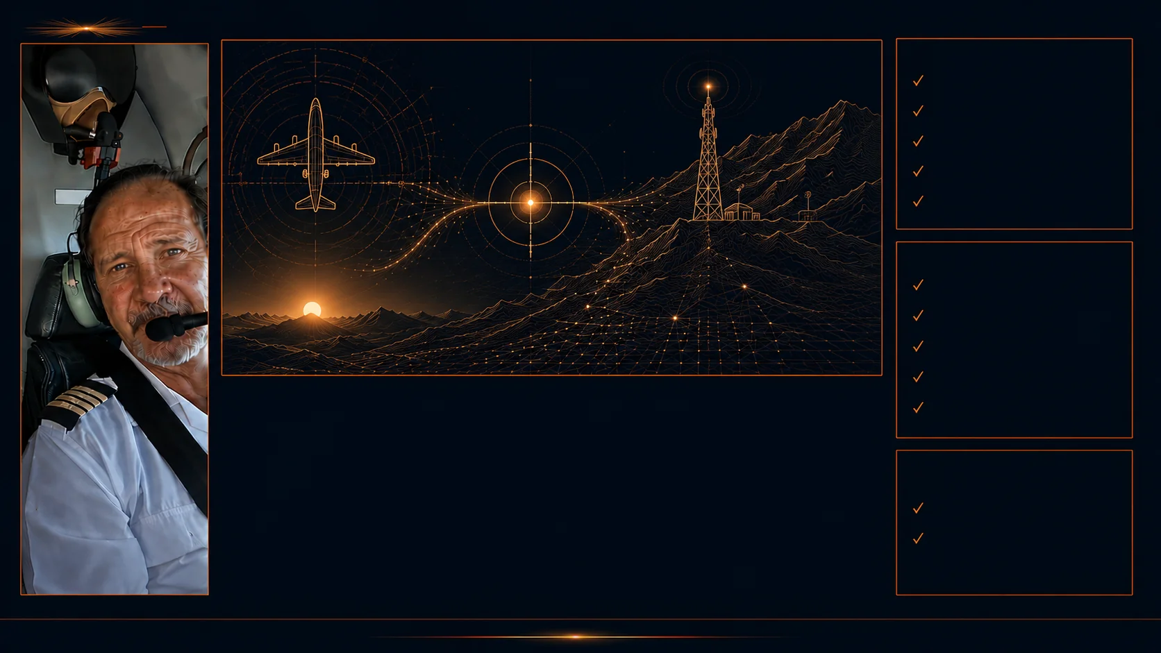 Gerhard de Klerk — Founder and Chief Pilot of Skysight Solutions. Aviation and geospatial intelligence artwork.